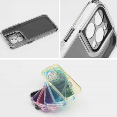 Futera për telefon Matrix Clear për iPhone 16 Pro Max, TPU PU, e zezë transparente