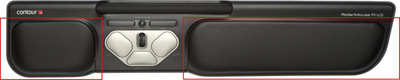 Mbështetëse kyçi Contour Design Long Short, për tastierë dhe maus, për RollerMouse PRO3, e zezë
