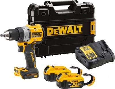 Trapan vidhosës DeWalt DCD800P2LRT-QW, 18V XR, 2x 5.0Ah, i verdhë
