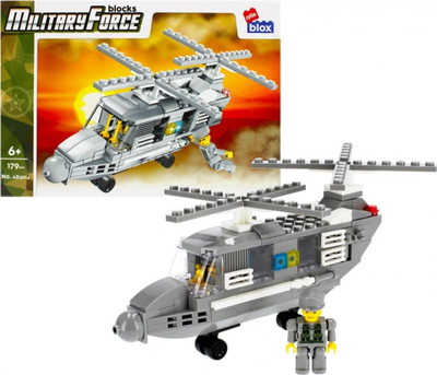 Set blloqesh për me bo lodra Alleblox Military, 179 copë, helikopter ushtarak, shumëngjyrësh