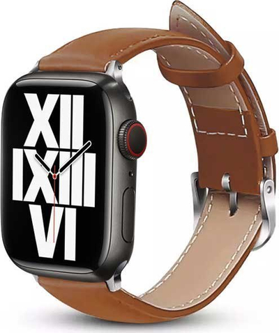 Rrip lëkure Crong Noble Band për Apple Watch 38/40/41 mm, lëkurë natyrale, Mokka