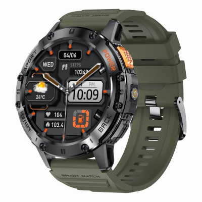 Orë e zgjuar Gravity GT22-5, ekran AMOLED 1.43", Bluetooth, e zezë/jeshile