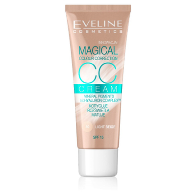 Krem pudër Eveline CC Magical, 50 Light Beige, 30ml