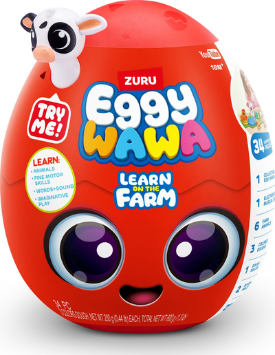 Lodër për banjo Zuru Eggywawa Surprise Bath, me surpriza, e kuqe