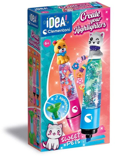 Set kreativ Clementoni Small Highlighter Lab B Pet, 2 markera, mbi 6 vjeç, shumëngjyrësh