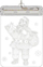 Dekor dritare me LED 3D Stained Glass Santa, i dyanshëm, shumëngjyrësh