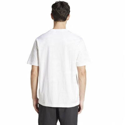 Bluzë adidas Single Jersey Linear Tee M JE9000, 100% pambuk, me mëngë të shkurtra, e bardhë