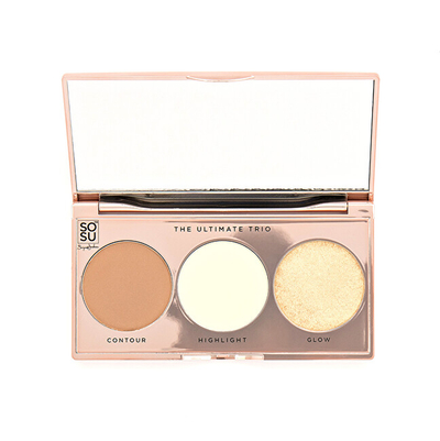 Paletë grimi SOSU Cosmetics The Ultimate Trio Contour/Highlight Palette