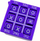 Lojë tavëll X O LeanToys Noughts and Crosses, 4.5 cm, plastike, vjollcë