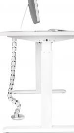 Organizues kabllosh InLine Flexible, për tavolina me lartësi që rregullohen, me 4 ndarje, 1.28 m, gri