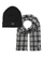 Set për meshkuj Jack&Jones, shall + kapele, i zi/bardhë
