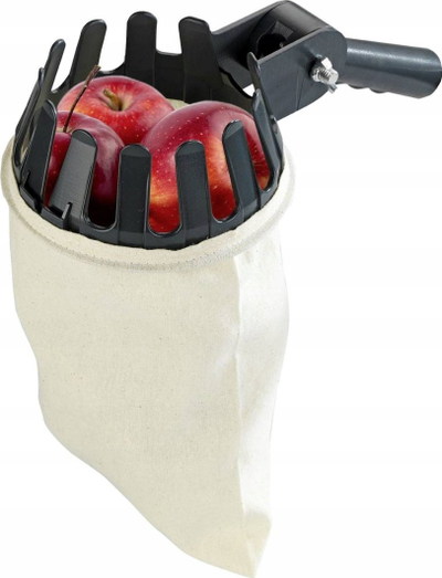 Алатка за берење овошје Wenko XL, глава 25cm, памучна вреќа, сива