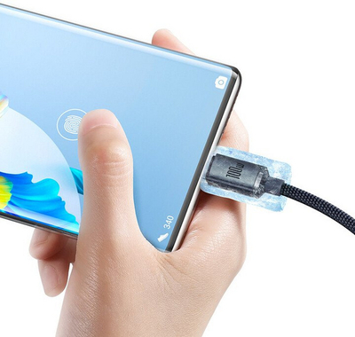 [OUTLET] Kabllo karikimi / të dhënash Baseus Crystal Shine Series USB-A - USB-C, 100W, 1.2m, e zezë