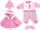Set rrobash për kukull bebe Adar, për kukull 45 cm, me xhaketë, rozë