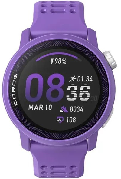 Спортски часовник Coros PACE 3, GPS, силиконска нараквица, виолетова