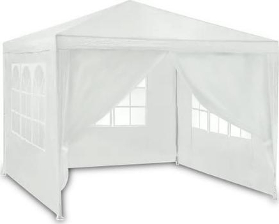 Pавилјон за градина Plonos Garden 4936, 3x3m, метален со навлака PE, бел