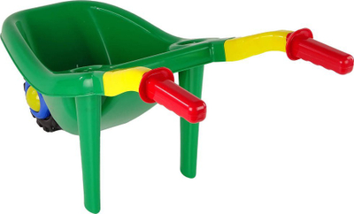 Karrocë kopshti lodër Large Coloured Garden Wheelbarrow, për fëmijë 2+, jeshile