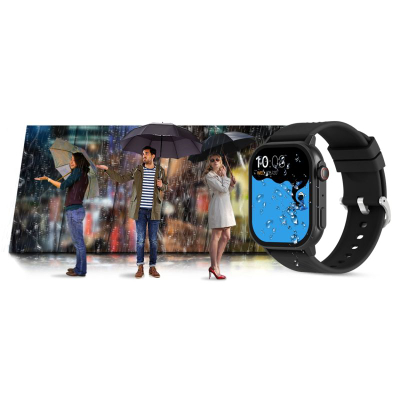 Ora e zgjuar Gravity GT15-1, ekran 2.04", Bluetooth 5.0, e zezë