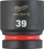 Kokë çelësi goditës Milwaukee Shockwave 4932480415, 39 mm, 1", e zezë