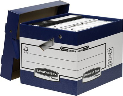 Kuti arkivore Fellowes Bankers Box ERGO 0038801, format A4, letër e qëndrueshme, blu