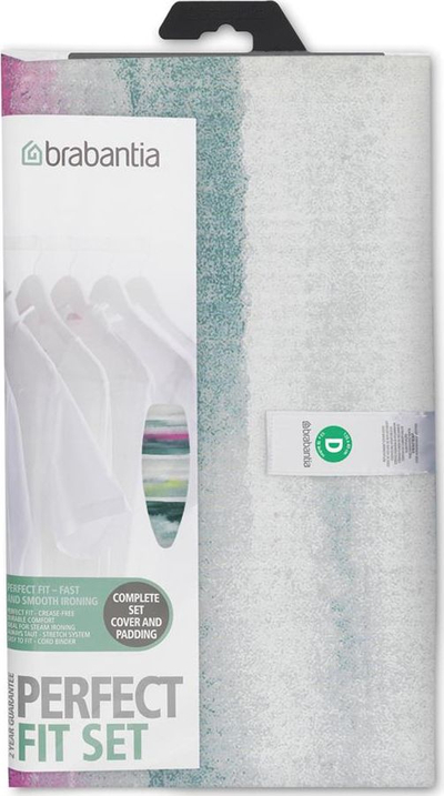 Mbulesë dërrase hekurosjeje Brabantia D Morning Breeze, 135 x 45cm, set komplekt, shumëngjyrëshe