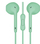 Kufje in-ear Macaroon Style me mikrofon, 3.5mm, jeshile