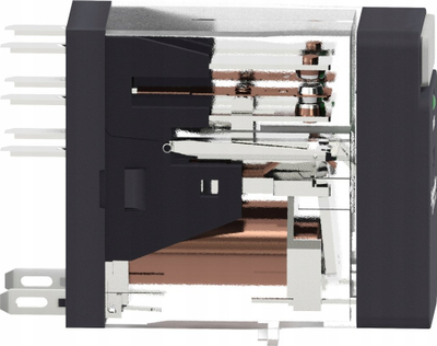 Rele plug in Schneider Electric Harmony RXG, bobinë 24V DC, 5A DPDT