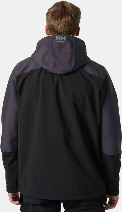 Xhaketë softshell Helly Hansen Oxford, për meshkuj, me kapuç, e zezë