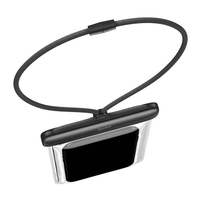 Këllëf uji-rezistent për telefon Baseus AquaGlide, IPX8, deri 7.2", i zi