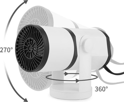 Ngrohës portativ për makinë 12V, 150W, me ventilator, i bardhë