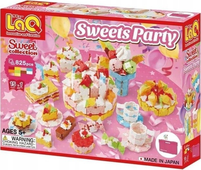 Konstruktor Educational Blocks Sweets Party, 825 pjesë, valixhe plastike, shumëngjyrësh