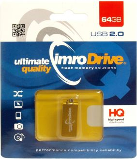 USB Imro Edge 64GB, USB 2.0, metalik, argjendtë