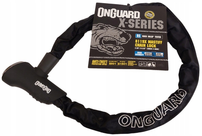 Kyç zinxhir biçiklete OnGuard Mastiff 8119X, 80 cm, çelik 8 mm, i zi