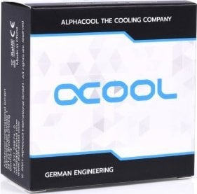 Adapter uji Alphacool Eiszapfen, 90°, G1/4 F në G1/4 F, i zi