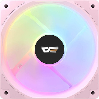 Ventilator për kasë Darkflash CL12 LED, 120 mm, RGB, rozë