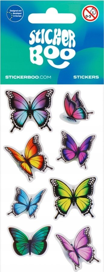 Стикери пеперутки STARPAK Sticker Boo 34612, 7x18cm, многуобојни