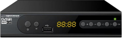 Dekoder TV Esperanza EV106R, DVB T T2, PVR, i zi