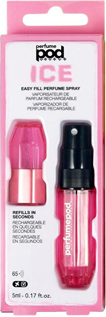 Shishe rimbushëse parfumi Travalo Ice 5 ml, rozë