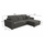 Divan këndor krevat Cornera HM3335.01, 269x155cm, stof, gri