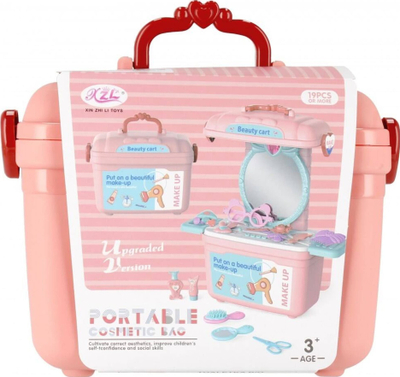 Set tavoline grimi lodër MEGA CREATIVE 499070, me valixhe, me zëra, rozë
