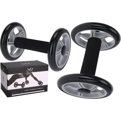 Rrota ushtrimesh XQ Max Core Training Wheels, set 2 copë, doreza me shkumë, të zeza