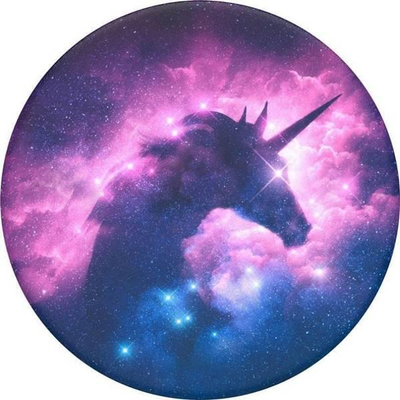 Mbajtës telefoni PopSockets 801006, dizajn Unicorn Galaxy, shumëngjyrësh