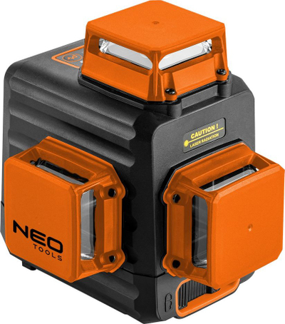 Nivel lazer NEO Tools 360°, rreze 20 m, rreze jeshile, portokalli