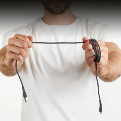 Kabllo USB SBS Mobile TECABLEMICROC15K, USB A me USB C, 1.5m, e zezë