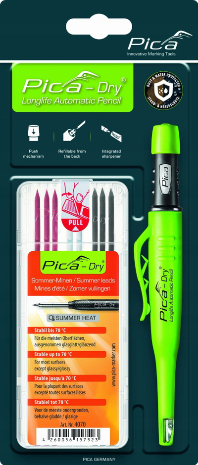 Set markerash Pica DRY Pica-Marker, 1 marker Longlife, 1 set refilash 2B, shumëngjyrësh