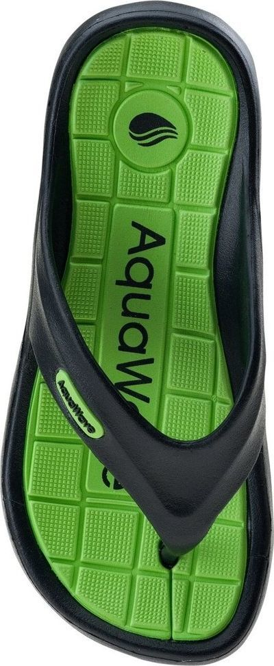 Детски плажни папучи AquaWave Ilamos Jr 92800304405, EVA, против лизгање, црно-зелени