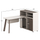 Tavolinë zyre këndore Newline HM18275R, 160x120x105 cm, melaminë, krem e bardhë