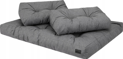 Jastëk për stol paletesh Hobbygarden SHORT BACKREST LEO, pëlhurë Ekolen, ngjyrë grafit