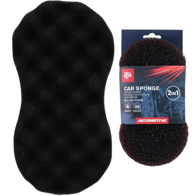 Sfungjer larës për makinë Dirt Devil 2n1, me dy anë, i zi