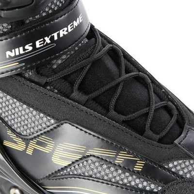 Rrota inline Nils Extreme NA2150, nr. 42, kushineta ABEC9, të zeza me ari
